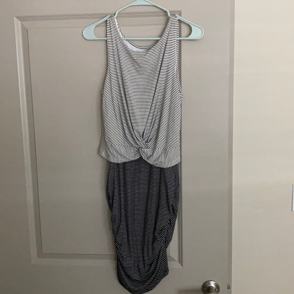 ALLISON JOY stripe layered dress! SIZE M